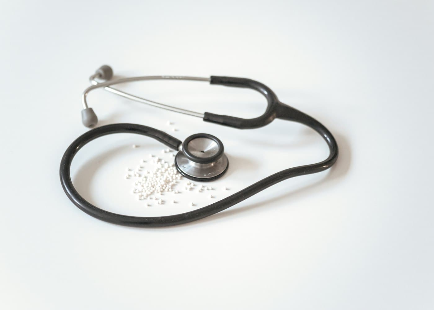 A stethoscope on a clean surface